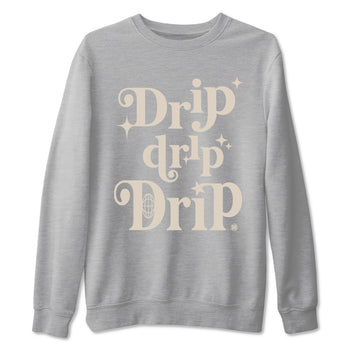4s A Ma Maniere x Fossil Stone shirts to match jordans Drip Drip Drip sneaker match tees Air Jordan 4 A Ma Maniere x Fossil Stone match shoes to clothes SNRT Sneaker Tees unisex cotton Heather Grey 2 shirts