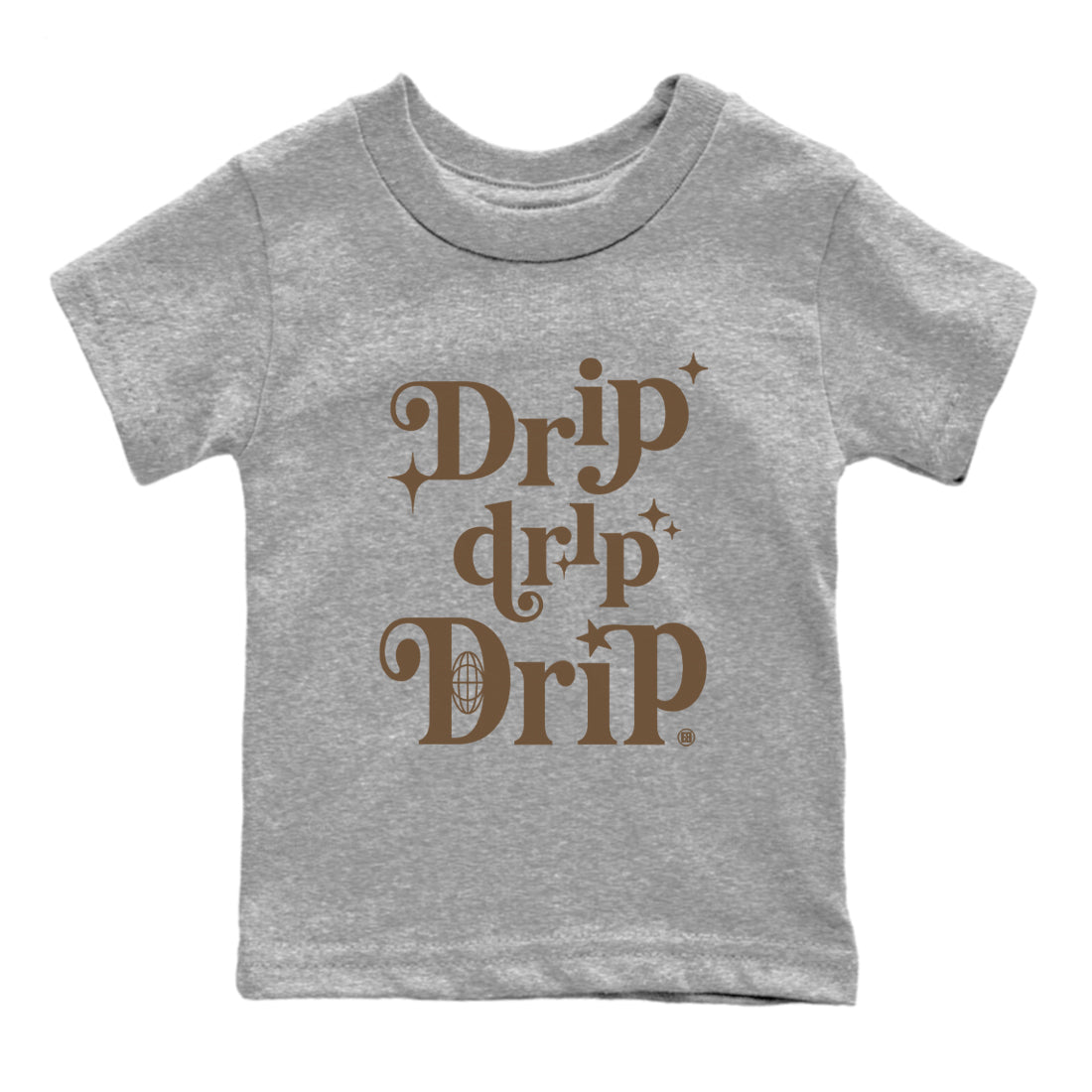 Jordan Jumpman Jack Travis Scott Dark Mocha shirts to match jordans Drip Drip Drip sneaker match tees Jordan Jumpman Jack Travis Scott Dark Mocha match shoes to clothes SNRT Sneaker Tees Youth Baby Heather Grey 2 tee