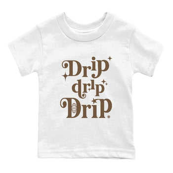 Jordan Jumpman Jack Travis Scott Dark Mocha shirts to match jordans Drip Drip Drip sneaker match tees Jordan Jumpman Jack Travis Scott Dark Mocha match shoes to clothes SNRT Sneaker Tees Youth Baby White 2 tee