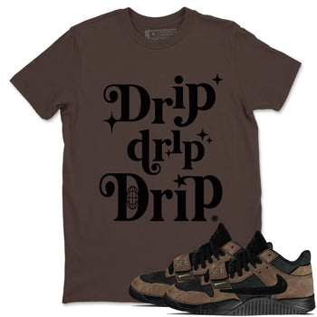 Jordan Jumpman Jack Travis Scott Dark Mocha shirts to match jordans Drip Drip Drip sneaker match tees Jordan Jumpman Jack Travis Scott Dark Mocha match shoes to clothes SNRT Sneaker Tees unisex cotton Dark Chocolate 1 shirts