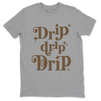 Jordan Jumpman Jack Travis Scott Dark Mocha shirts to match jordans Drip Drip Drip sneaker match tees Jordan Jumpman Jack Travis Scott Dark Mocha match shoes to clothes SNRT Sneaker Tees unisex cotton Heather Grey 2 shirts