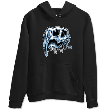 Drip Skull sneaker match t-shirt styled to complete your fit with the Air Foamposite One Psychic Blue sneakers, shown in Black 2.