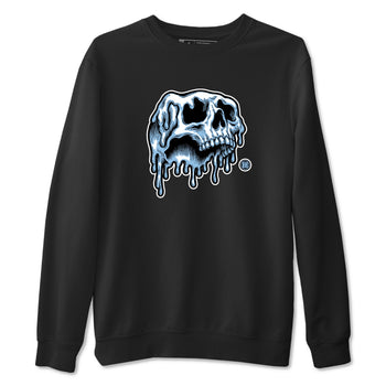 Drip Skull sneaker match t-shirt styled to complete your fit with the Air Foamposite One Psychic Blue sneakers, shown in Black 2.