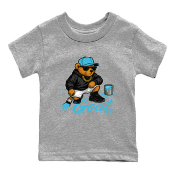 Sneaker Threads – Sneaker Tees To Match Air Jordan 11 Retro Gamma – Drip the GOAT Youth Graphic Tee Heather Grey 2. Perfect for Jordan releases 2025 colorways.