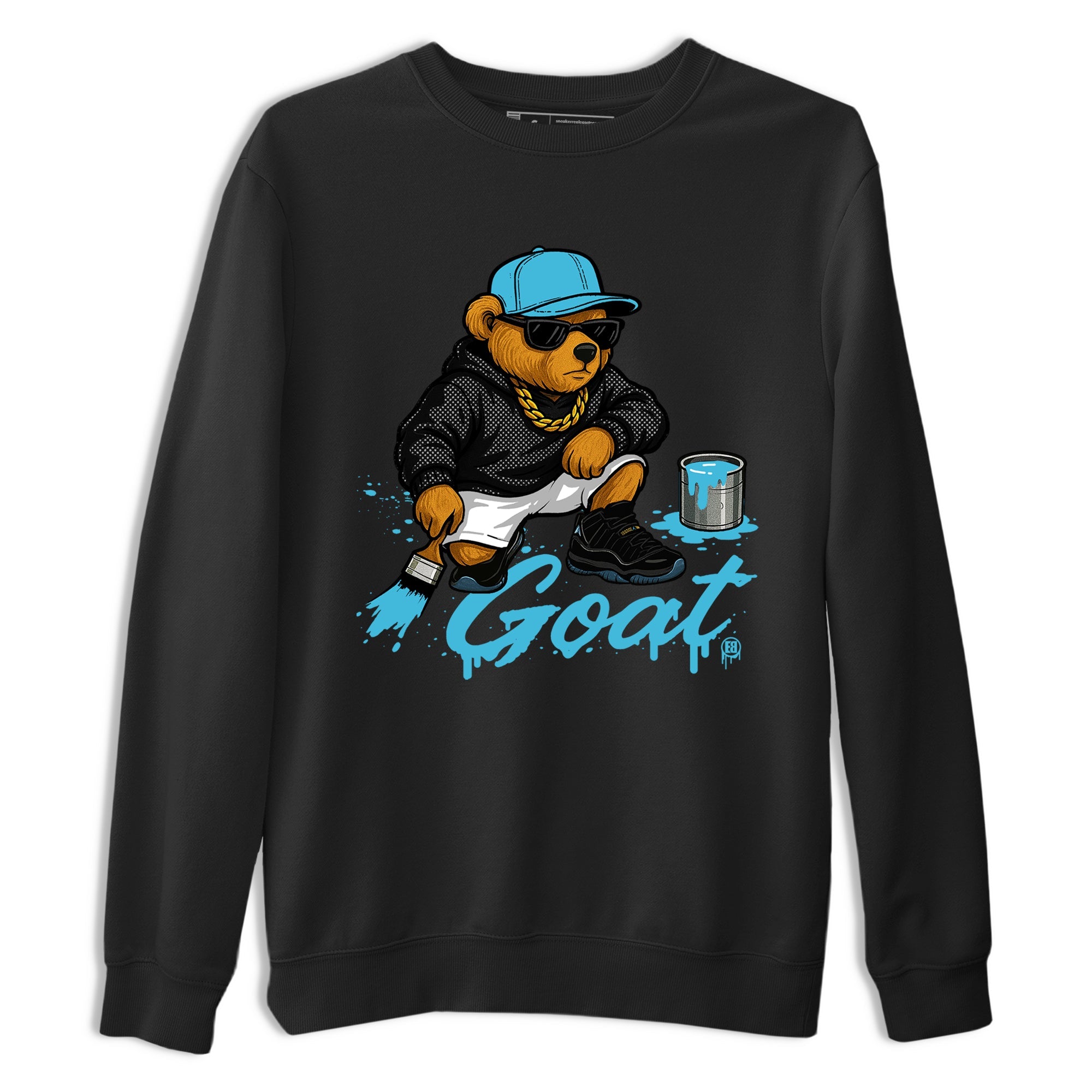Sneaker Threads – Sneaker Tees To Match Air Jordan 11 Retro Gamma – Drip the GOAT Graphic Tee Black 2. Perfect for Jordan releases 2025 colorways.