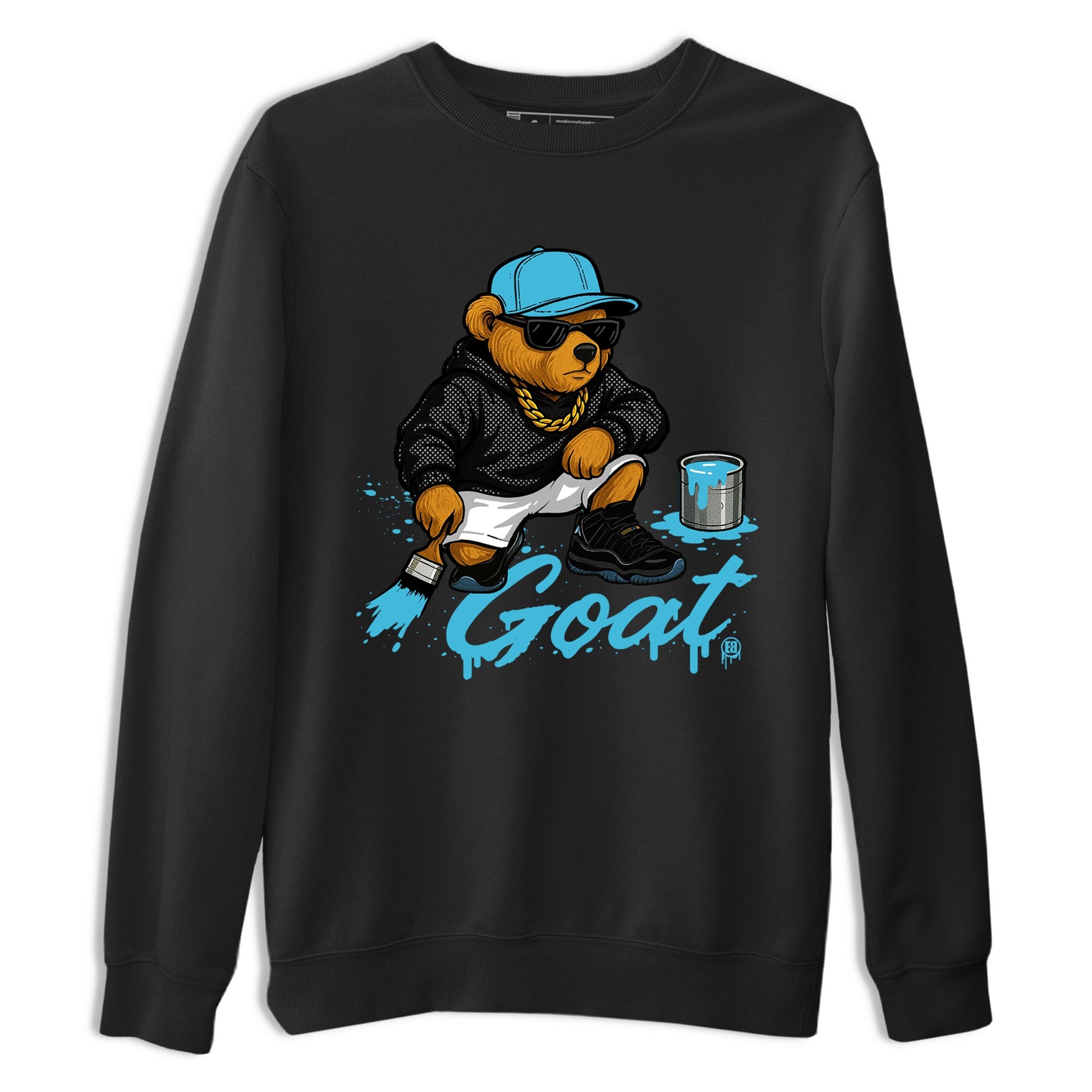 Sneaker Threads – Sneaker Tees To Match Air Jordan 11 Retro Gamma – Drip the GOAT Graphic Tee Black 2. Perfect for Jordan releases 2025 colorways.