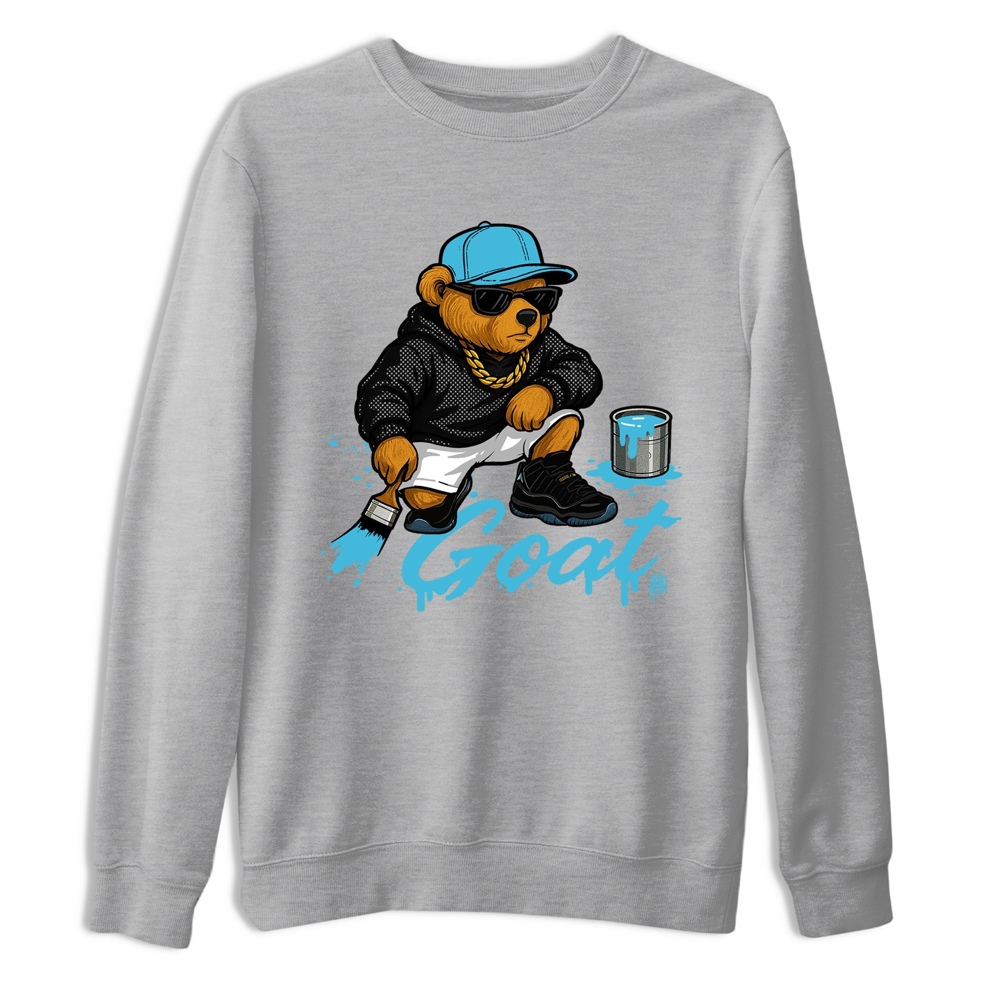 Sneaker Threads – Sneaker Tees To Match Air Jordan 11 Retro Gamma – Drip the GOAT Graphic Tee Heather Grey 2. Perfect for Jordan releases 2025 colorways.