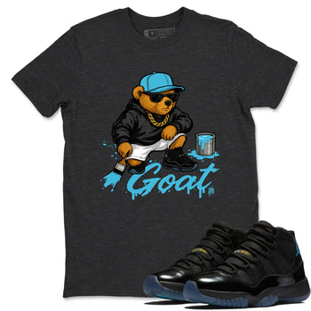 Sneaker Threads – Sneaker Tees To Match Air Jordan 11 Retro Gamma – Drip the GOAT Graphic Tee Charcoal Heather 1. Perfect for Jordan releases 2025 colorways.