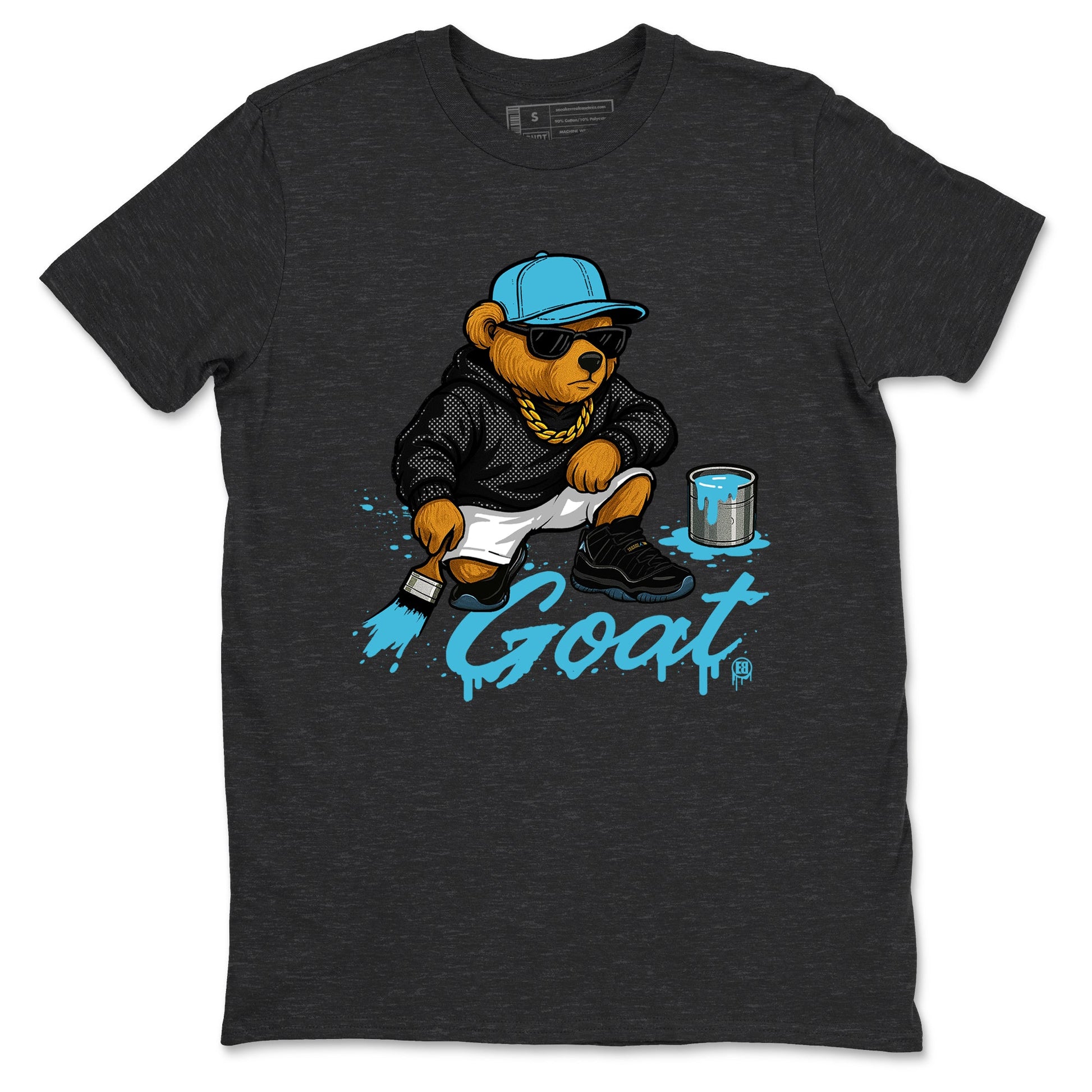 Sneaker Threads – Sneaker Tees To Match Air Jordan 11 Retro Gamma – Drip the GOAT Graphic Tee Charcoal Heather 2. Perfect for Jordan releases 2025 colorways.