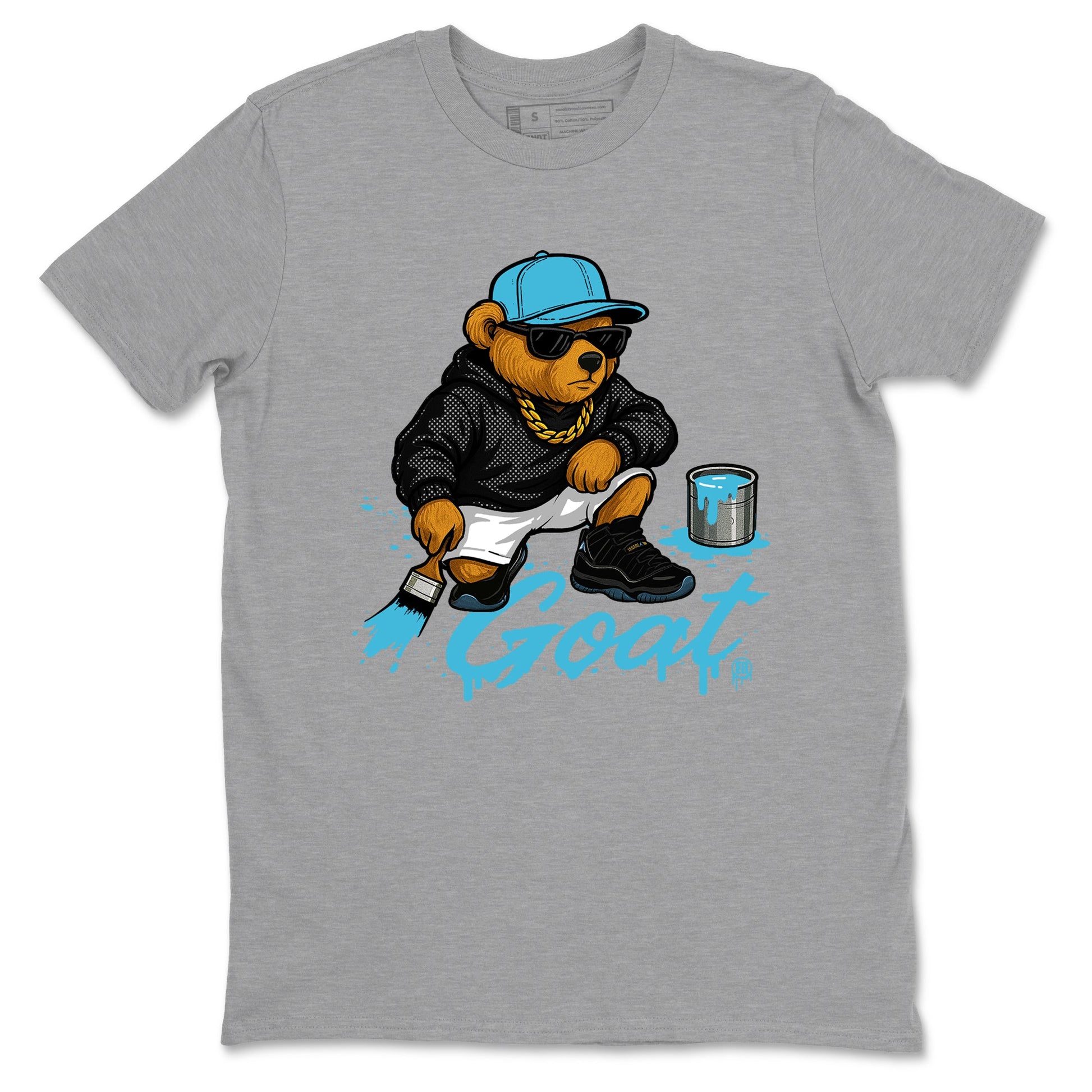 Sneaker Threads – Sneaker Tees To Match Air Jordan 11 Retro Gamma – Drip the GOAT Graphic Tee Heather Grey 2. Perfect for Jordan releases 2025 colorways.