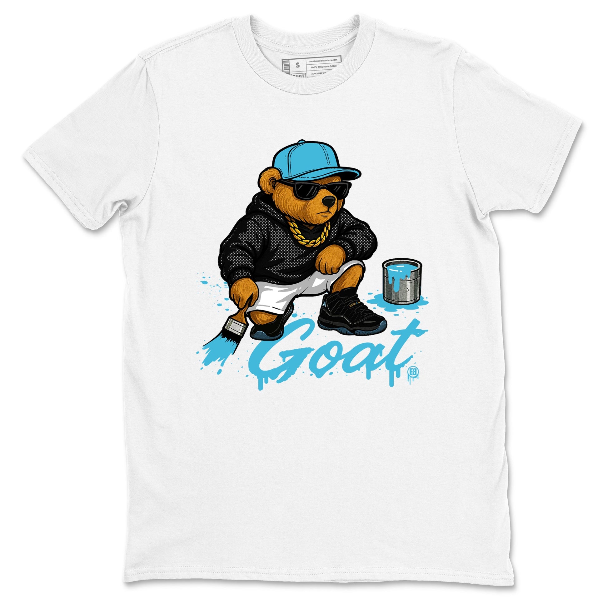Sneaker Threads – Sneaker Tees To Match Air Jordan 11 Retro Gamma – Drip the GOAT Graphic Tee White 2. Perfect for Jordan releases 2025 colorways.