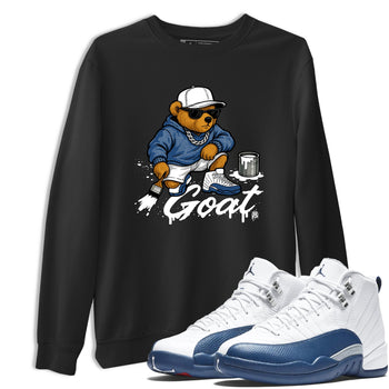 Sneaker match tees – Sneaker Tees To Match Air Jordan 12 French Blue Shoes – Drip the GOAT Tee Black 1