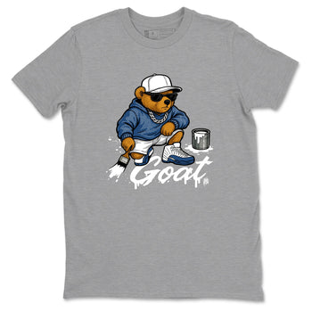 Sneaker match tees – Sneaker Tees To Match Air Jordan 12 French Blue Shoes – Drip the GOAT Tee Heather Grey 2