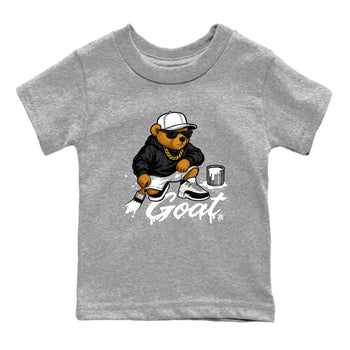Sneaker match tees – Sneaker Tees To Match Air Jordan 12 Taxi Shoes – Drip The GOAT Kids T-Shirt Heather Grey 2