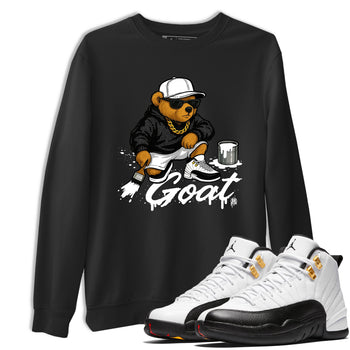Sneaker match tees – Sneaker Tees To Match Air Jordan 12 Taxi Shoes – Drip The GOAT Tee Black 1
