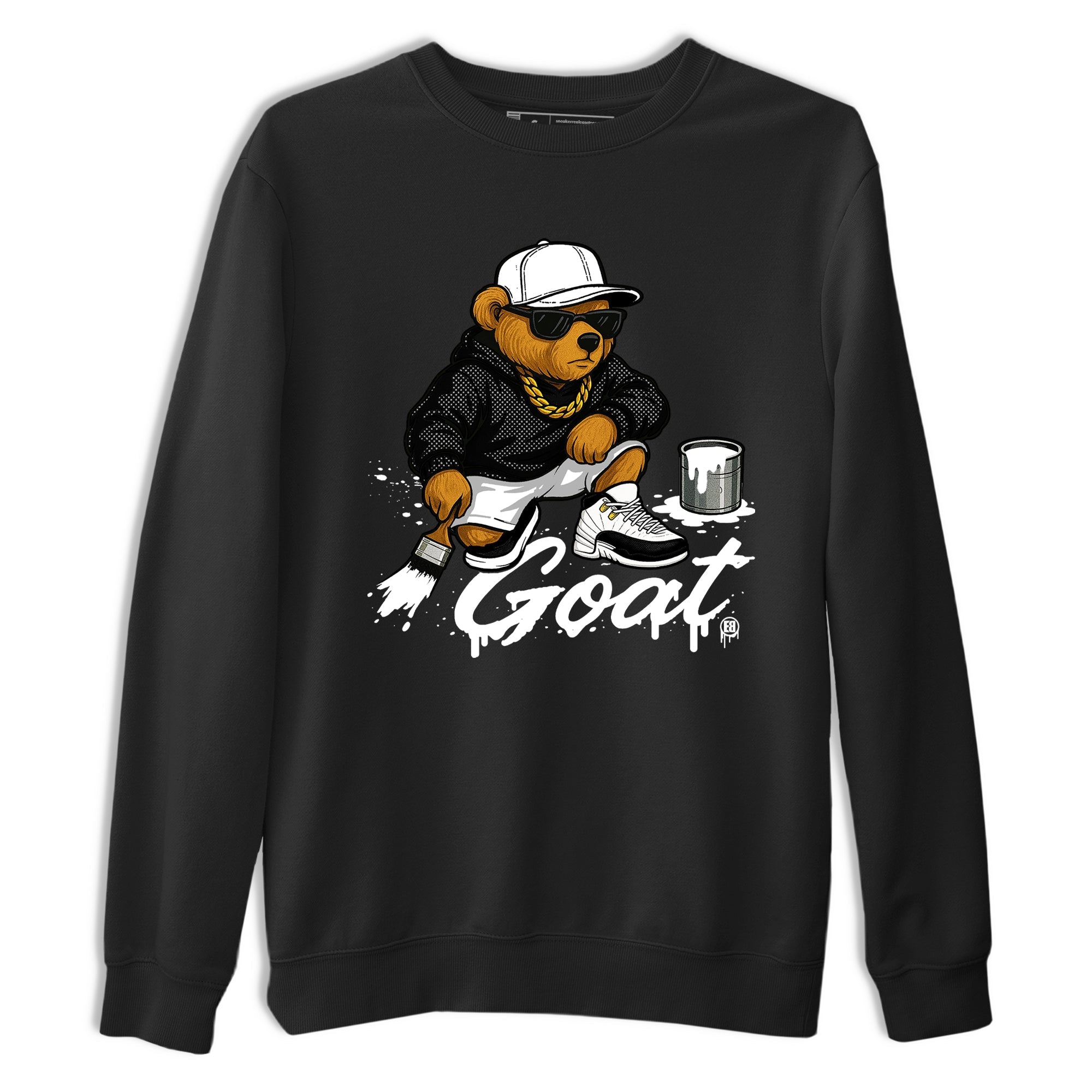 Sneaker match tees – Sneaker Tees To Match Air Jordan 12 Taxi Shoes – Drip The GOAT Tee Black 2
