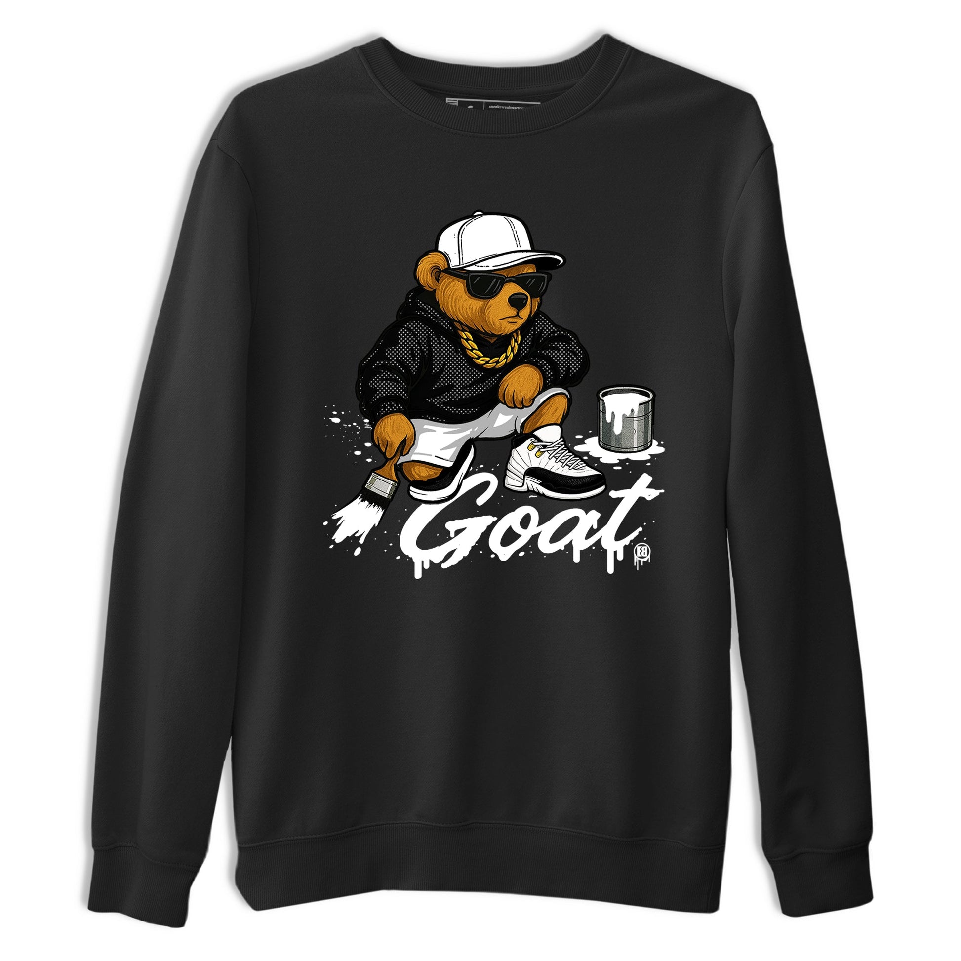 Sneaker match tees – Sneaker Tees To Match Air Jordan 12 Taxi Shoes – Drip The GOAT Tee Black 2
