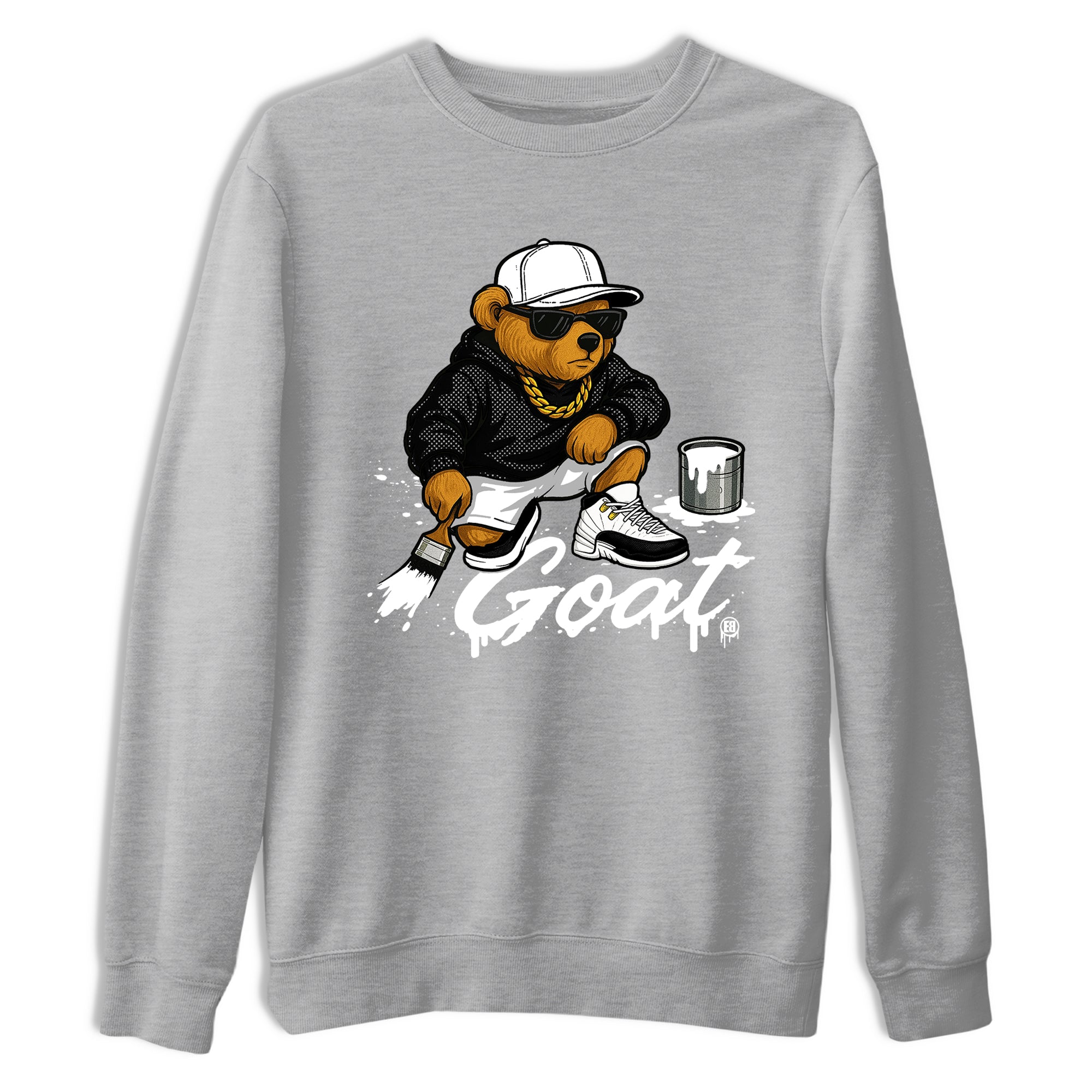 Sneaker match tees – Sneaker Tees To Match Air Jordan 12 Taxi Shoes – Drip The GOAT Tee Heather Grey 2