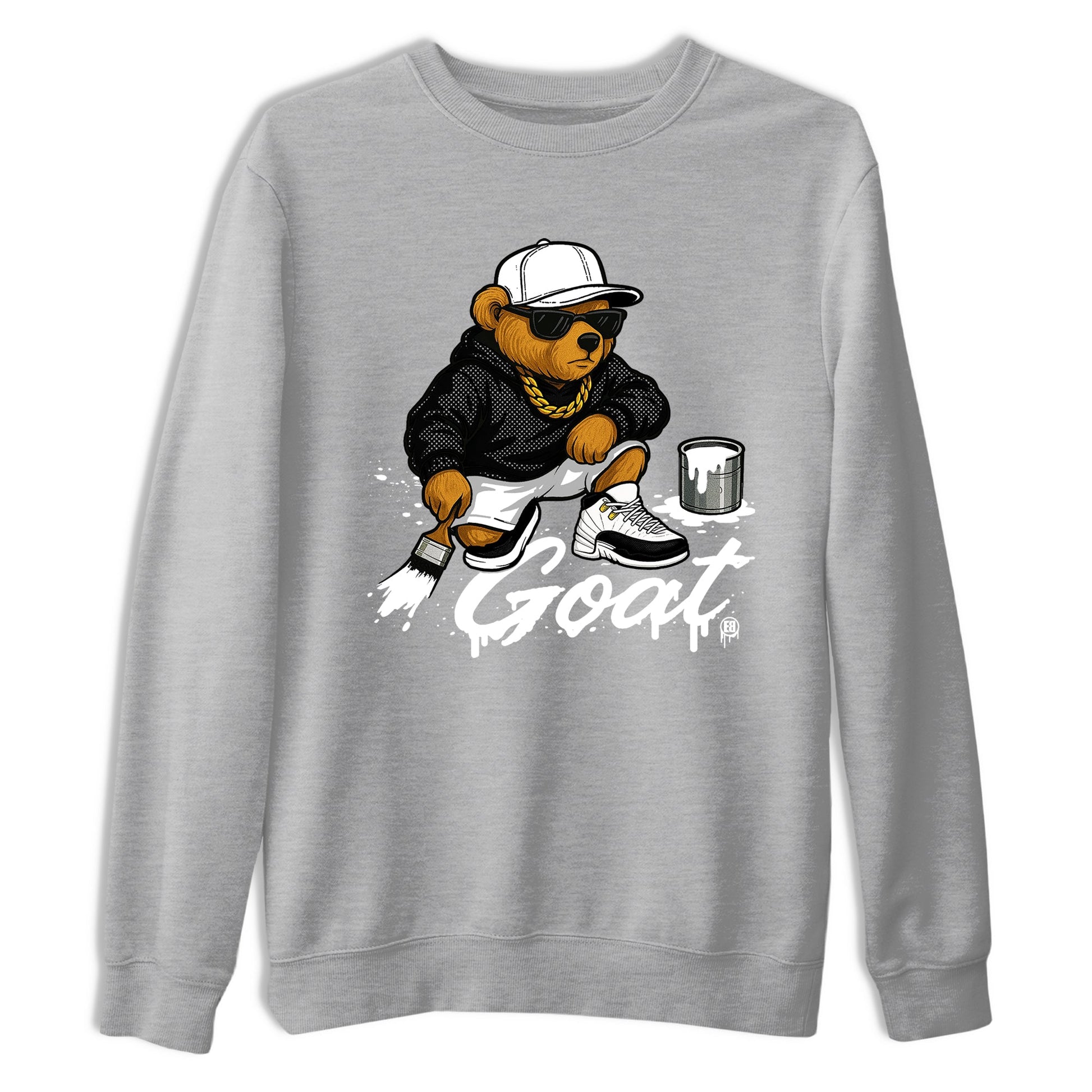 Sneaker match tees – Sneaker Tees To Match Air Jordan 12 Taxi Shoes – Drip The GOAT Tee Heather Grey 2
