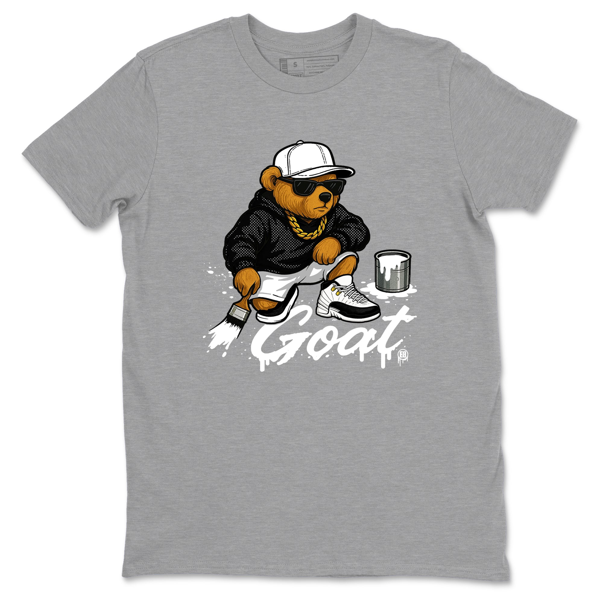 Sneaker match tees – Sneaker Tees To Match Air Jordan 12 Taxi Shoes – Drip The GOAT Tee Heather Grey 2