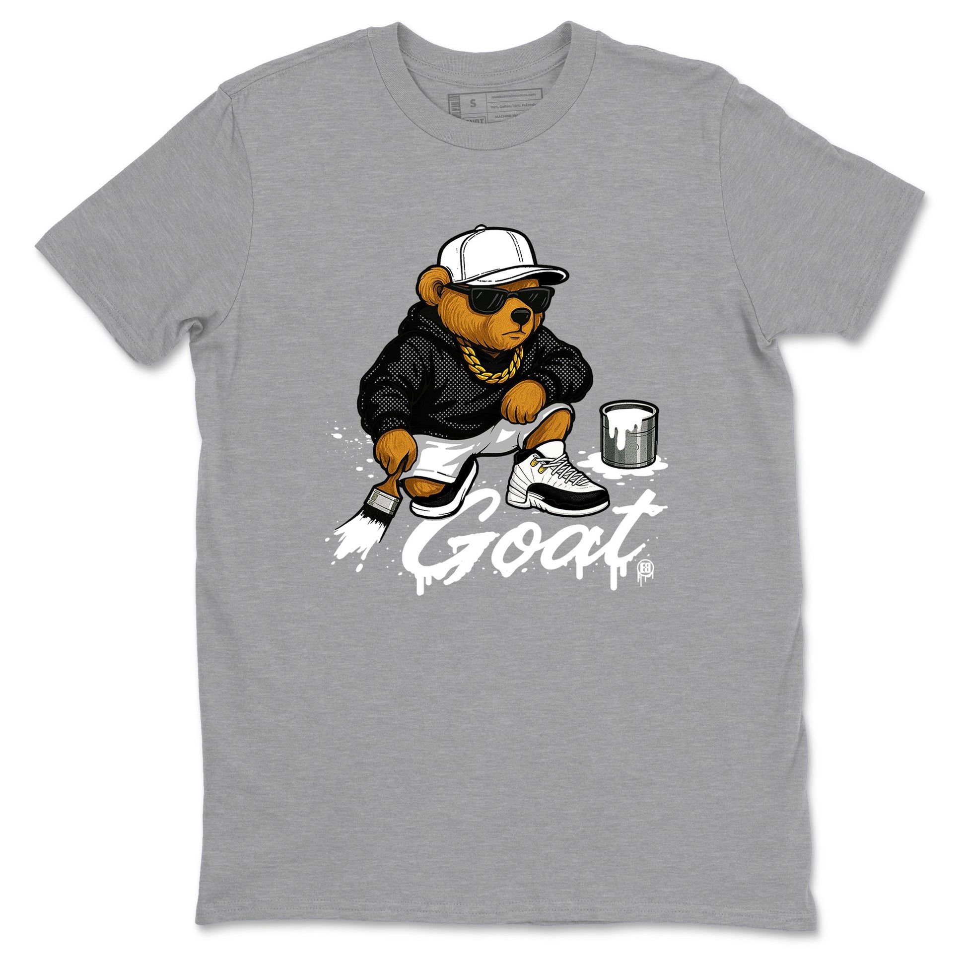 Sneaker match tees – Sneaker Tees To Match Air Jordan 12 Taxi Shoes – Drip The GOAT Tee Heather Grey 2