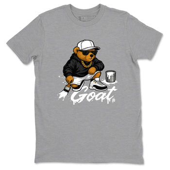 Sneaker match tees – Sneaker Tees To Match Air Jordan 12 Taxi Shoes – Drip The GOAT Tee Heather Grey 2