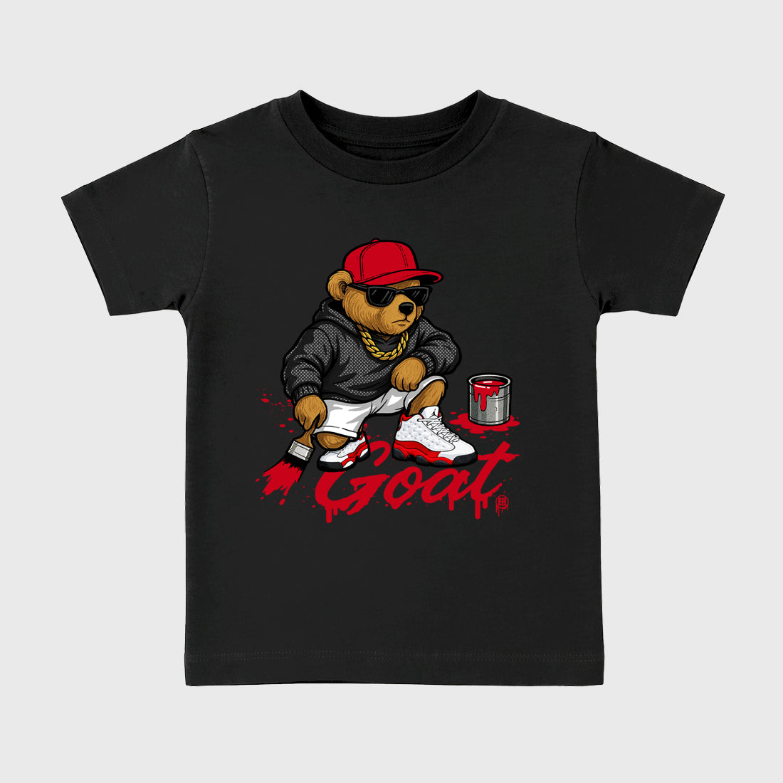 Best Sneakerfit for Sneakerheads Graphic Tees To Match Air Jordan 13 University Red Sneakers  Drip The GOAT Kids T-Shirt Black 2