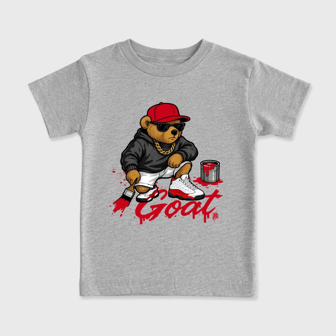 Best Sneakerfit for Sneakerheads Graphic Tees To Match Air Jordan 13 University Red Sneakers  Drip The GOAT Kids T-Shirt Heather Grey 2