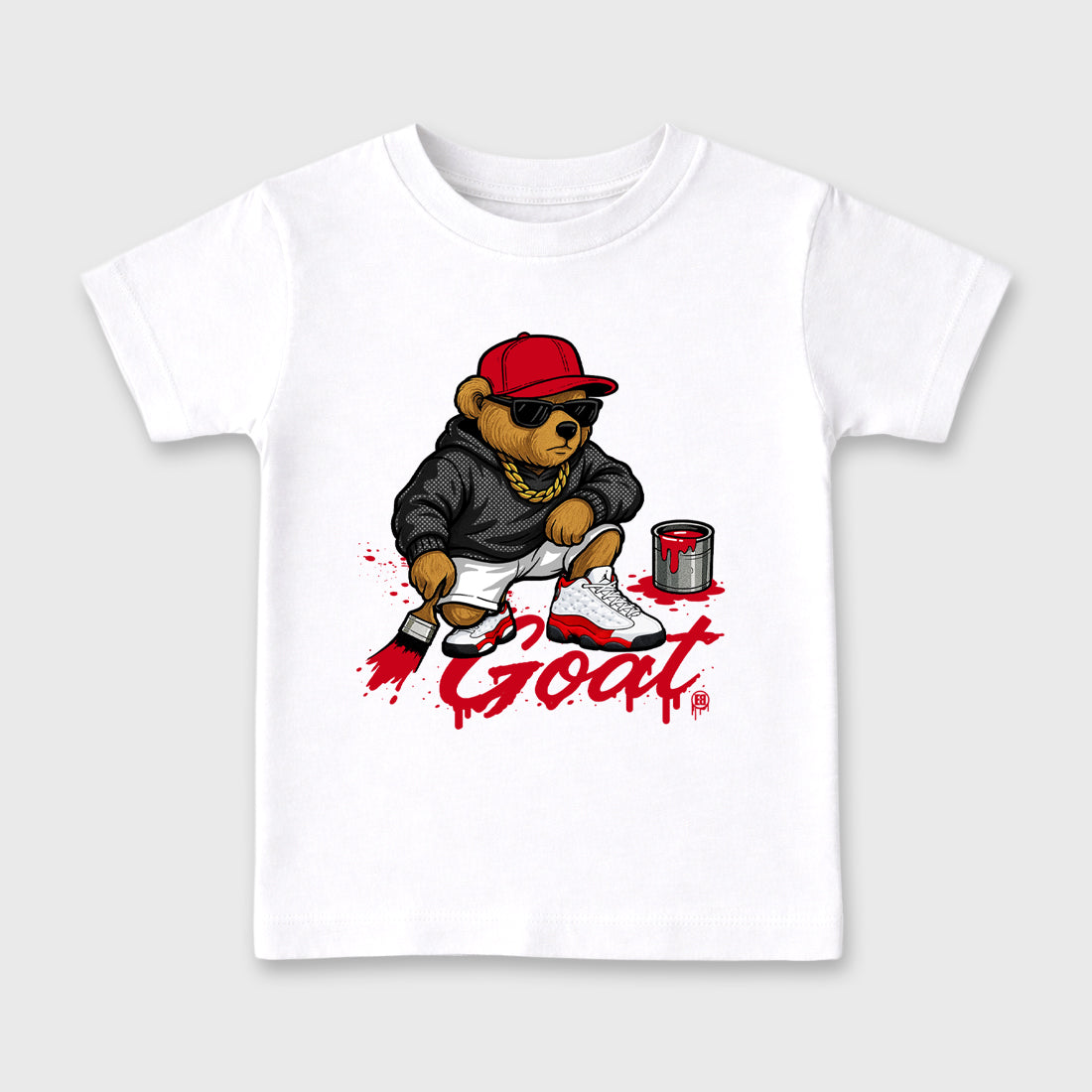 Best Sneakerfit for Sneakerheads Graphic Tees To Match Air Jordan 13 University Red Sneakers  Drip The GOAT Kids T-Shirt White 2