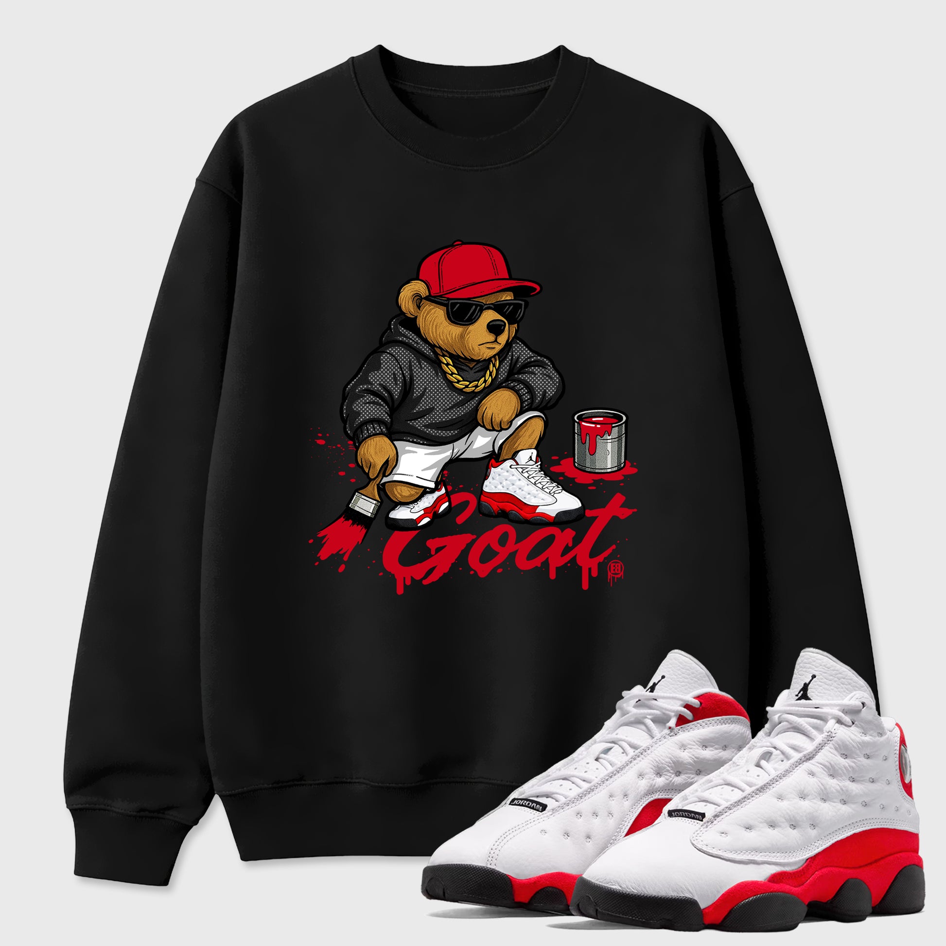 Drip The GOAT SNRT Sneaker Tees - Air Jordan 13 University Red - SNRT Sneaker T-shirts