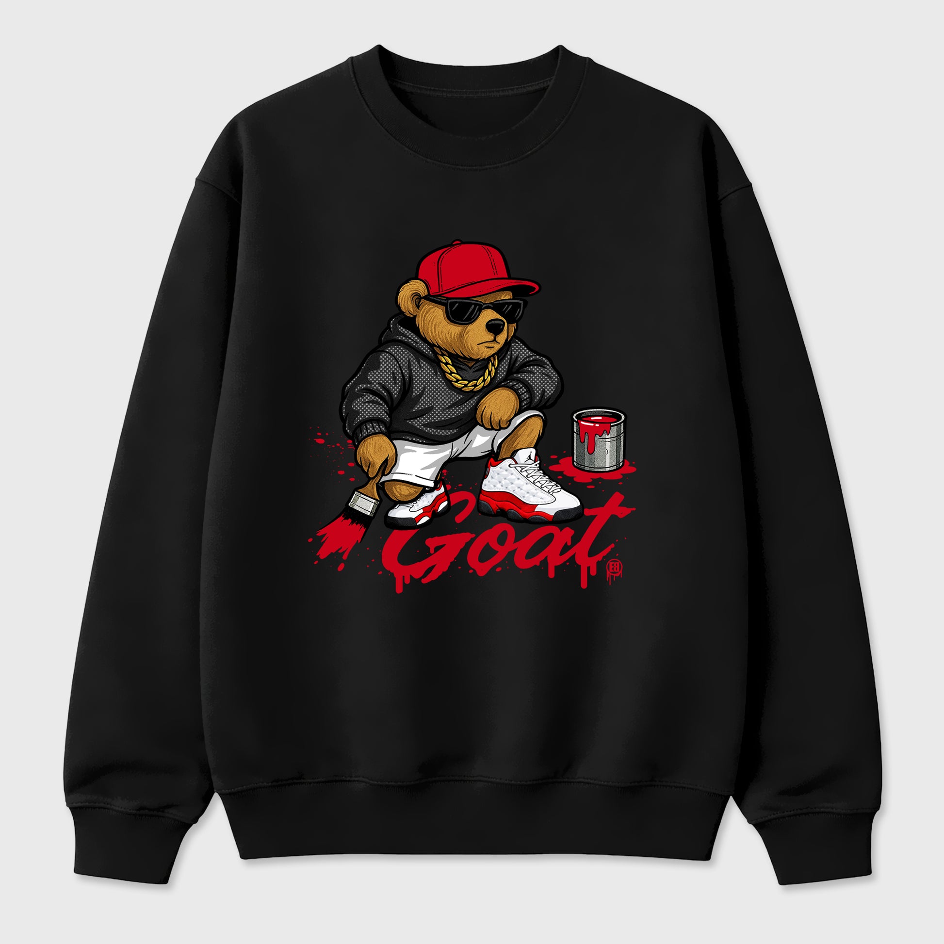 Best Sneakerfit for Sneakerheads Graphic Tees To Match Air Jordan 13 University Red Sneakers – Drip The GOAT Tee Black 2