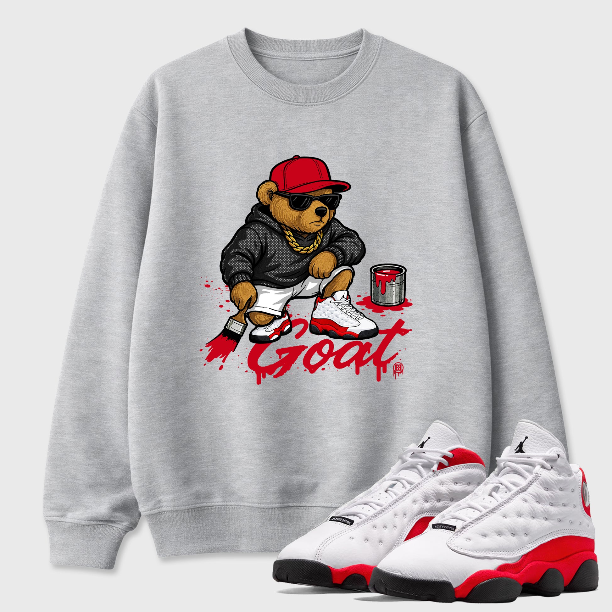 Drip The GOAT SNRT Sneaker Tees - Air Jordan 13 University Red - SNRT Sneaker T-shirts