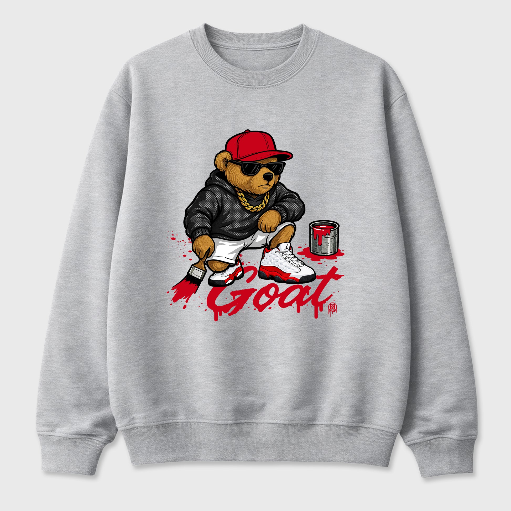 Best Sneakerfit for Sneakerheads Graphic Tees To Match Air Jordan 13 University Red Sneakers – Drip The GOAT Tee Heather Grey 2