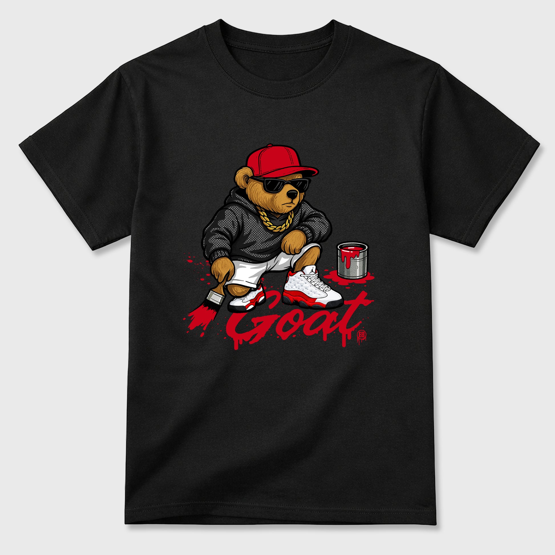 Best Sneakerfit for Sneakerheads Graphic Tees To Match Air Jordan 13 University Red Sneakers – Drip The GOAT Tee Black 2