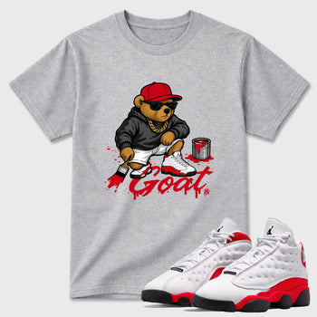 Drip The GOAT SNRT Sneaker Tees - Air Jordan 13 University Red - SNRT Sneaker T-shirts