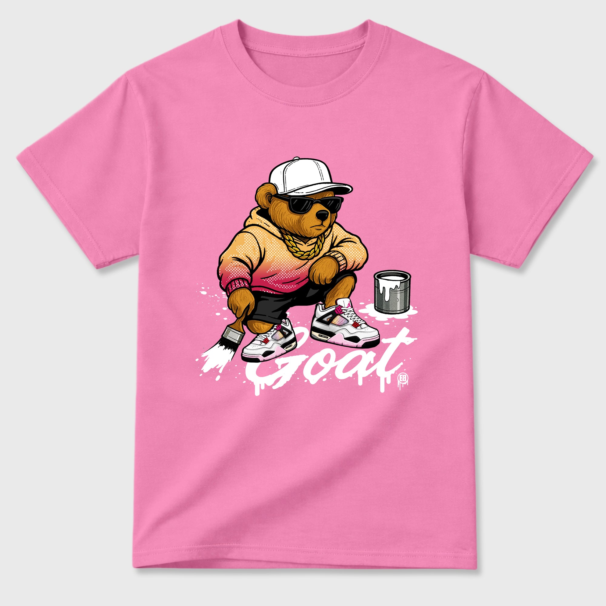 Drip the GOAT Graphic T-Shirt featuring original streetwear artwork designed to match the Air Jordan 4 Comic. Bubble Gum 2 Graphic T-Shirt.