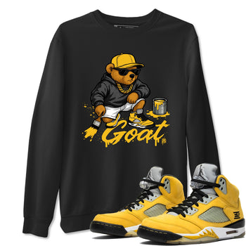Drip The GOAT sneaker match t-shirt t-shirts to match jordans, dunks, yeezys 5s Tokyo sneakers, shown in Black 1.