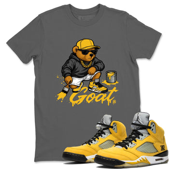 Drip The GOAT sneaker match t-shirt t-shirts to match jordans, dunks, yeezys 5s Tokyo sneakers, shown in Cool Grey 1.