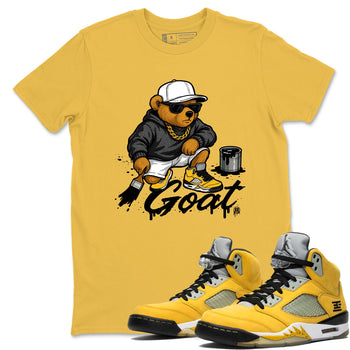 Drip The GOAT sneaker match t-shirt t-shirts to match jordans, dunks, yeezys 5s Tokyo sneakers, shown in Daisy 1.
