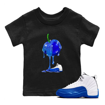 AJ12 Blueberry shirts to match jordans Dripping Blueberry sneaker match tees AJ12 Blueberry SNRT Sneaker Tees streetwear brand Baby and Youth Black 1 cotton tee