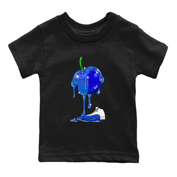 AJ12 Blueberry shirts to match jordans Dripping Blueberry sneaker match tees AJ12 Blueberry SNRT Sneaker Tees streetwear brand Baby and Youth Black 2 cotton tee