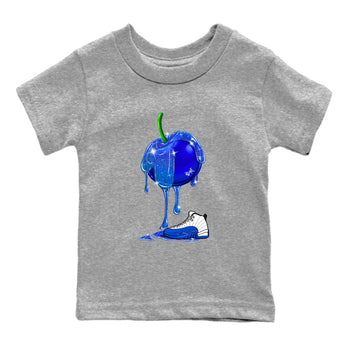 AJ12 Blueberry shirts to match jordans Dripping Blueberry sneaker match tees AJ12 Blueberry SNRT Sneaker Tees streetwear brand Baby and Youth Heather Grey 2 cotton tee