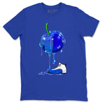 AJ12 Blueberry shirts to match jordans Dripping Blueberry sneaker match tees AJ12 Blueberry SNRT Sneaker Tees streetwear brand Royal Blue 2 unisex cotton tee