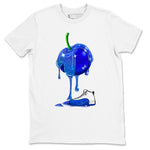 AJ12 Blueberry shirts to match jordans Dripping Blueberry sneaker match tees AJ12 Blueberry SNRT Sneaker Tees streetwear brand White 2 unisex cotton tee