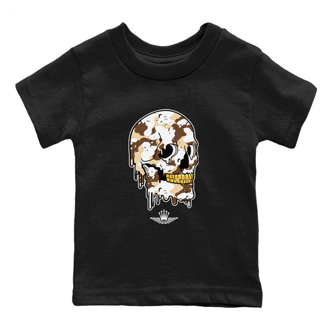 WNBA x Air Jordan 3 “Desert Camo” shirts to match jordans Dripping Camo Skull sneaker match tees Air Jordan 3 Desert Camo SNRT Sneaker Release Tees Clothing Sneakerhead ShirtsBaby and Youth Black 2 cotton tee
