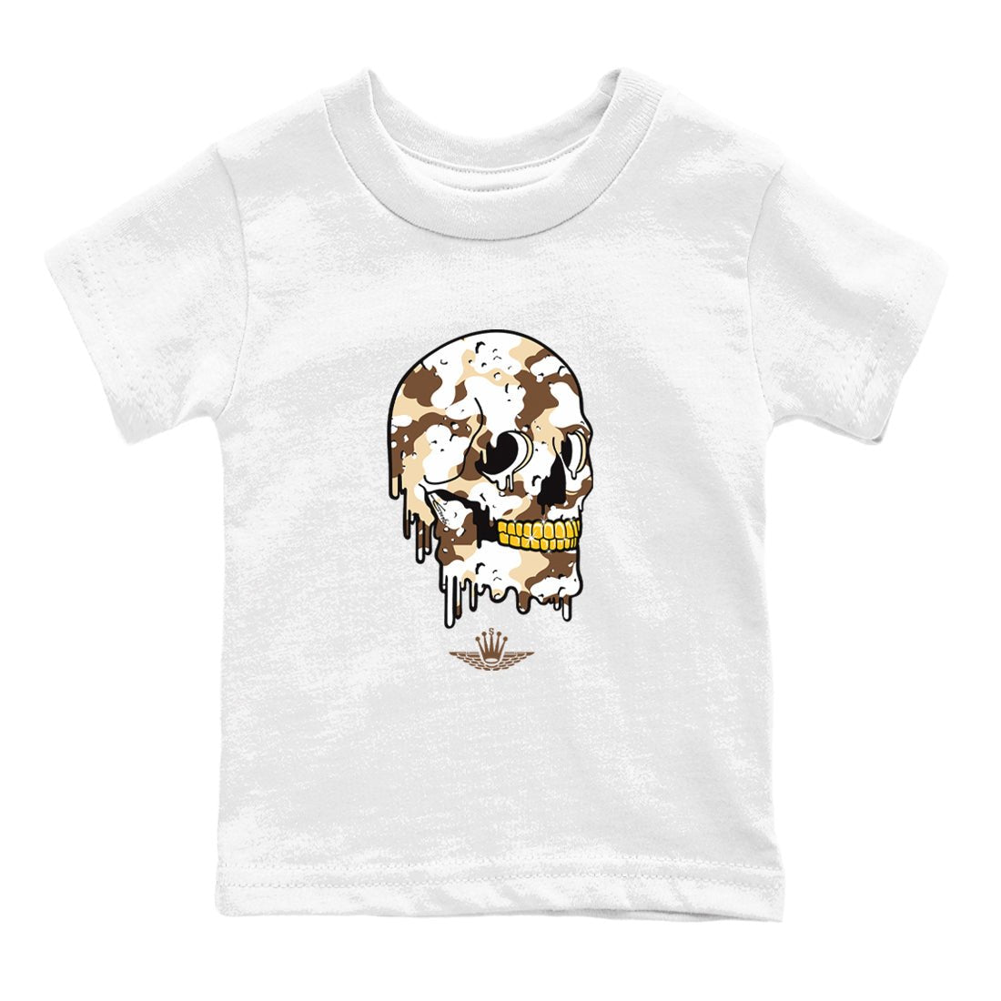 WNBA x Air Jordan 3 “Desert Camo” shirts to match jordans Dripping Camo Skull sneaker match tees Air Jordan 3 Desert Camo SNRT Sneaker Release Tees Clothing Sneakerhead ShirtsBaby and Youth White 2 cotton tee
