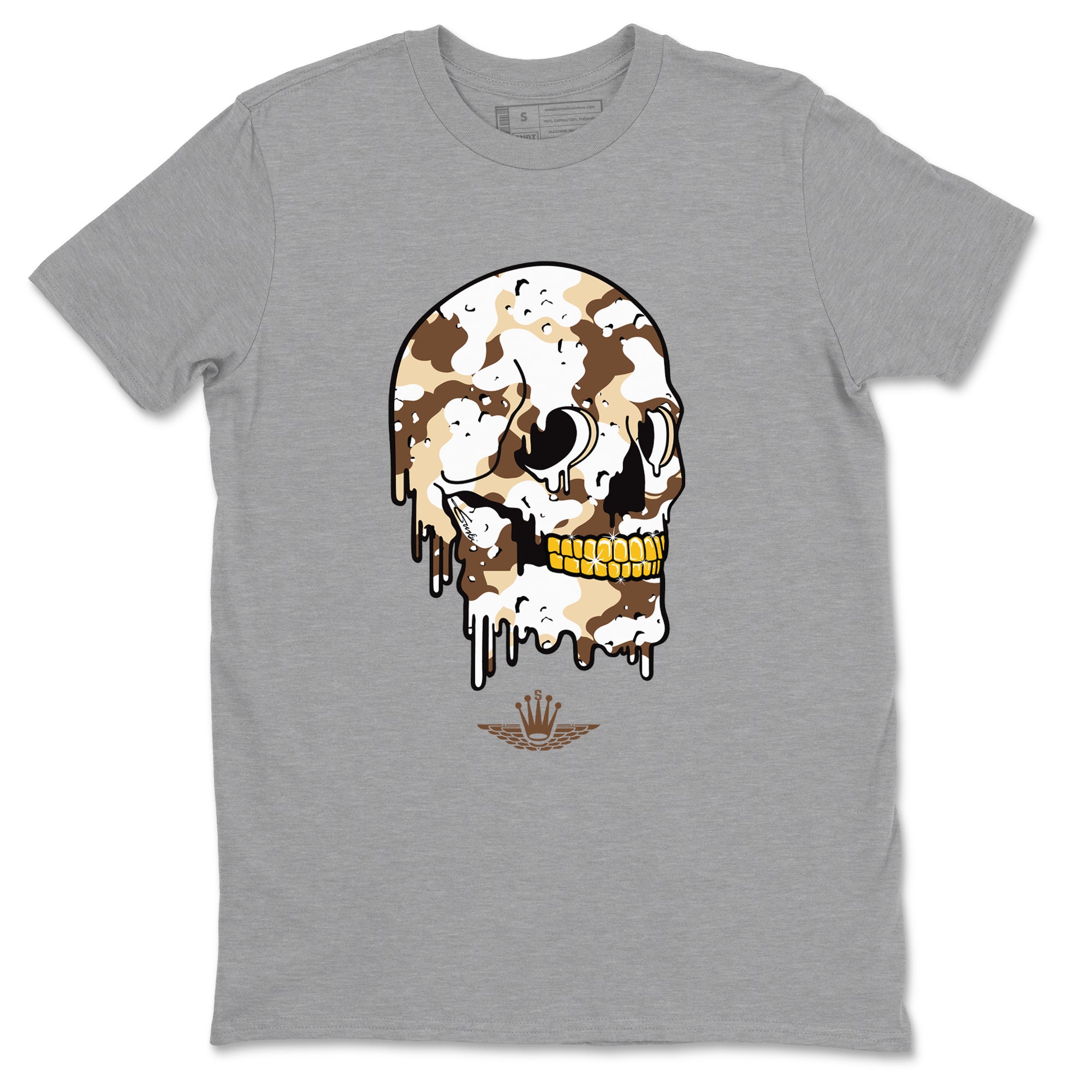 WNBA x Air Jordan 3 “Desert Camo” shirts to match jordans Dripping Camo Skull sneaker match tees Air Jordan 3 Desert Camo SNRT Sneaker Release Tees Clothing Sneakerhead ShirtsHeather Grey 2 unisex cotton tee