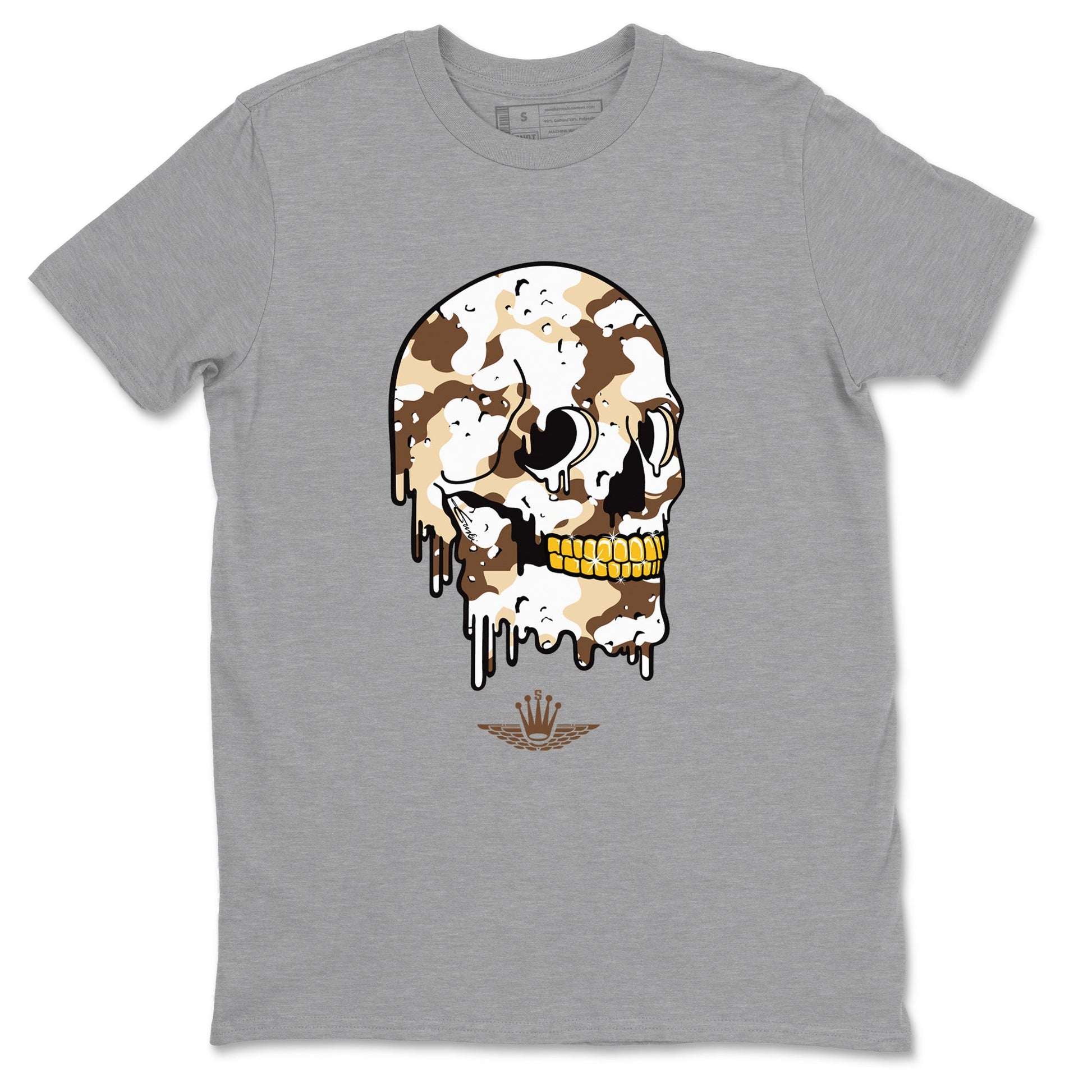 WNBA x Air Jordan 3 “Desert Camo” shirts to match jordans Dripping Camo Skull sneaker match tees Air Jordan 3 Desert Camo SNRT Sneaker Release Tees Clothing Sneakerhead ShirtsHeather Grey 2 unisex cotton tee