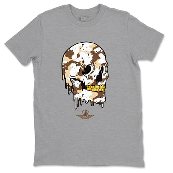 WNBA x Air Jordan 3 “Desert Camo” shirts to match jordans Dripping Camo Skull sneaker match tees Air Jordan 3 Desert Camo SNRT Sneaker Release Tees Clothing Sneakerhead ShirtsHeather Grey 2 unisex cotton tee