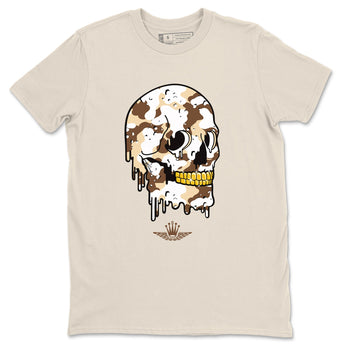 WNBA x Air Jordan 3 “Desert Camo” shirts to match jordans Dripping Camo Skull sneaker match tees Air Jordan 3 Desert Camo SNRT Sneaker Release Tees Clothing Sneakerhead ShirtsNatural 2 unisex cotton tee